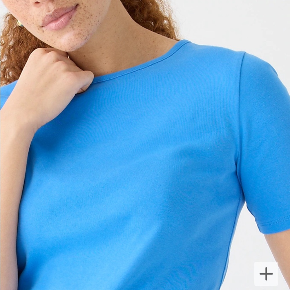 J Crew Perfect Fit Tee, Small, Sail Blue